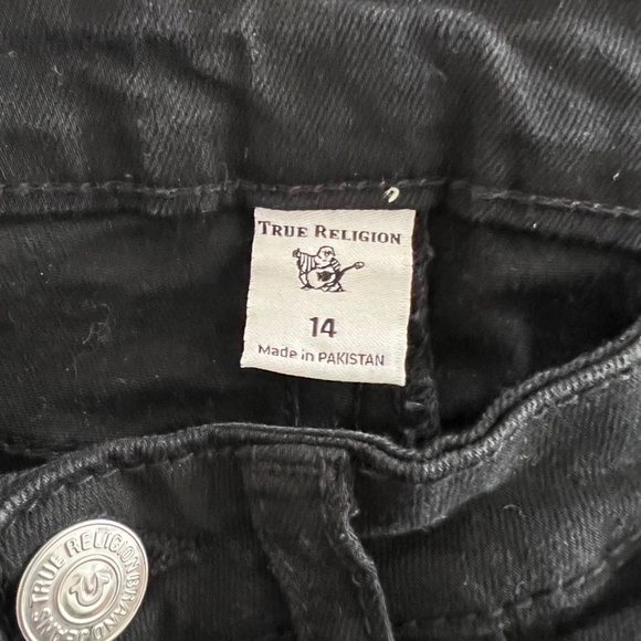 NWT Teen Boy True Religion Black Cotton Jeans - Rocco Skinny Size 14 Inseam 29" - Picture 10 of 11